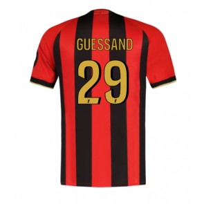 Billiga OGC Nice Evann Guessand #29 Hemmatröja 2024-25 Kortärmad